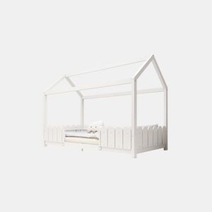 Cama de criança,cama-casa de madeira maciça 90x200cm,branco