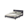 Cama de casal de linho 140x200cm,cinzento