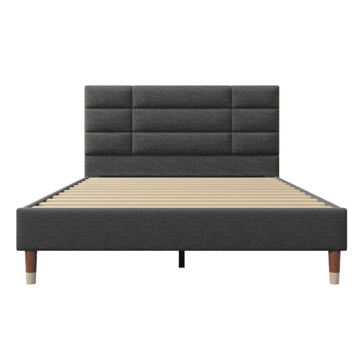 Cama de casal de linho 140x200cm,cinzento