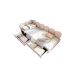 Cama juvenile de terciopelo con 2 cajónes 94x199 Cama juvenile de terciopelo con 2 cajónes 94x199 Rosa