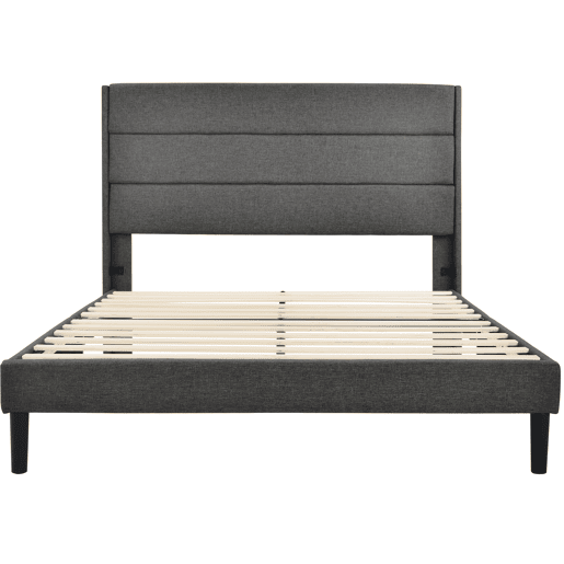Cama de casal de linho 140x200cm,cinzento