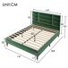 Cama de matrimonio de terciopelo Cama de matrimonio de terciopelo Verde
