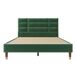 Cama de matrimonio de terciopelo Cama de matrimonio de terciopelo Verde