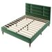Cama de matrimonio de terciopelo Cama de matrimonio de terciopelo Verde