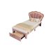 Cama juvenile de terciopelo con 1 cajón 106x205 Cama juvenile de terciopelo con 1 cajón 106x205 Rosa