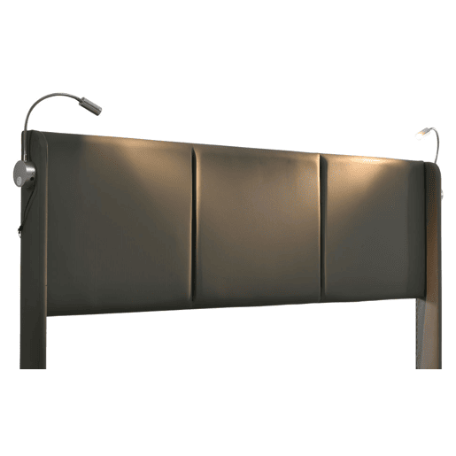 Cama de casal de pu 140x200cm com armazenamento,cinzento Cama de casal de pu 140x200cm com armazenamento,cinzento