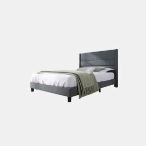 Cama de solteiro de linho 90x200cm,cinzento