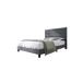 Cama individual de lino Cama individual de lino Gris