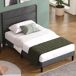 Cama individual de lino Cama individual de lino Gris