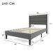 Cama individual de lino Cama individual de lino Gris