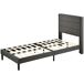 Cama individual de lino Cama individual de lino Gris