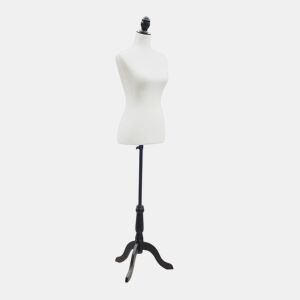 HOMCOM Manequim Feminino de Costura Manequim de Exibição com Altura Ajustável 130-168cm Branco