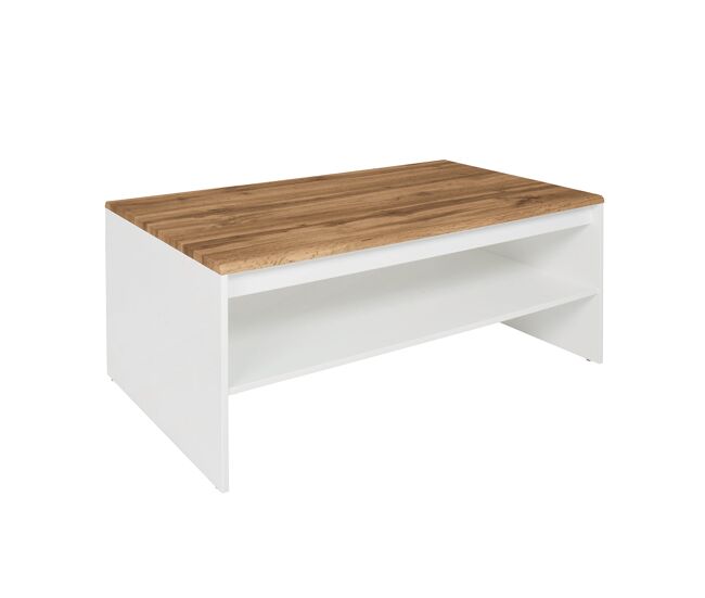 Mesa de centro Hella Blanco y Madera