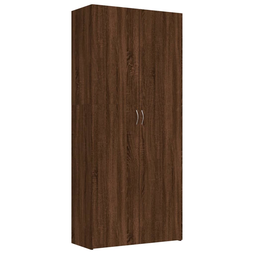 Vidaxl mueble zapatero madera contrachapada roble marrón 80x35,5x180cm