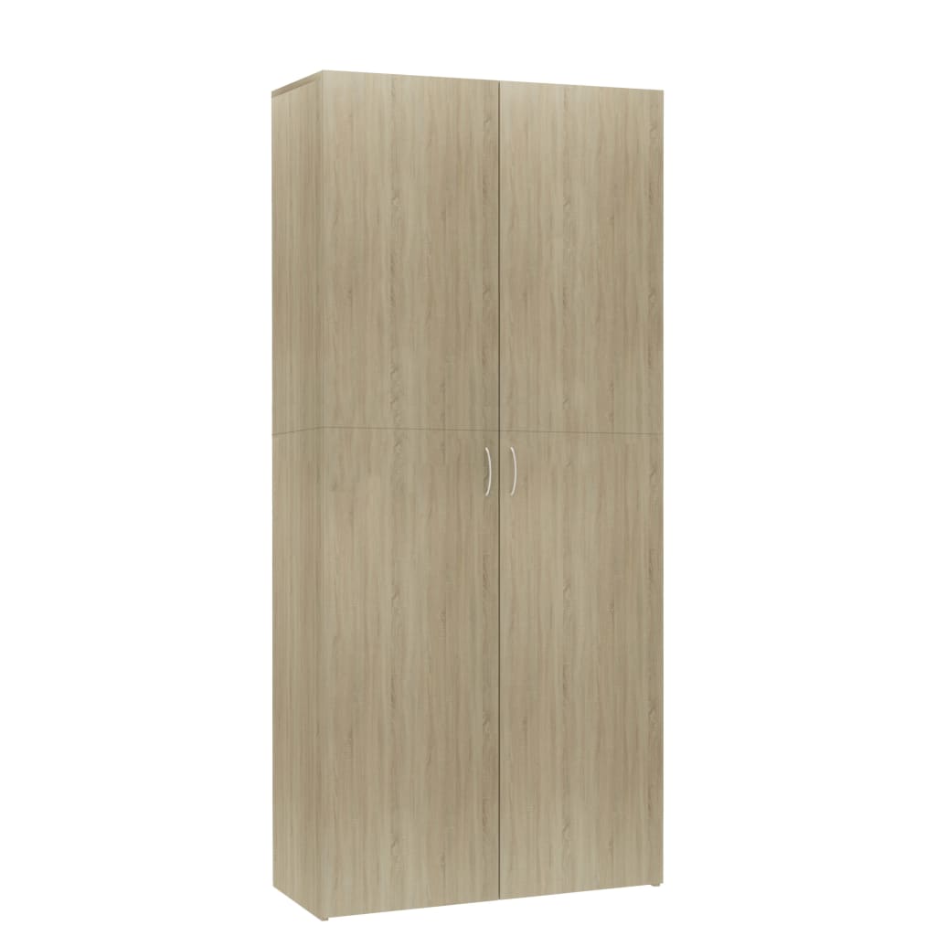 Vidaxl mueble zapatero madera contrachapada color roble 80x35,5x180 cm