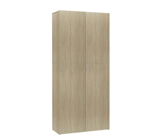 Vidaxl mueble zapatero madera contrachapada color roble 80x35,5x180 cm