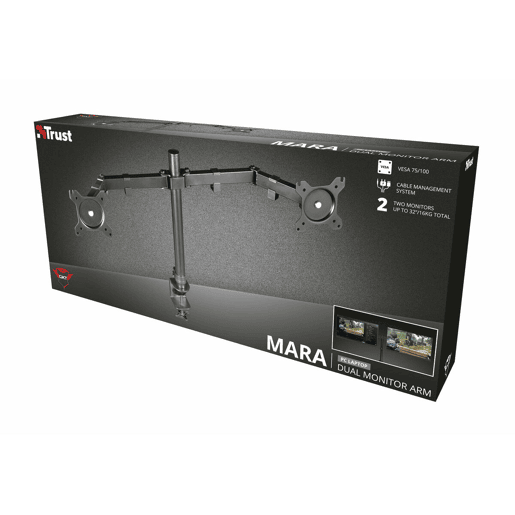 Suporte de Mesa para Ecrã Trust GXT 1120 Mara Dual 32
