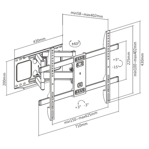 Suporte de Parede GEMBIRD WM-80ST-02 37 80
