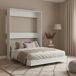 Cama abatible vertical con colchón Cama abatible vertical con colchón Blanco