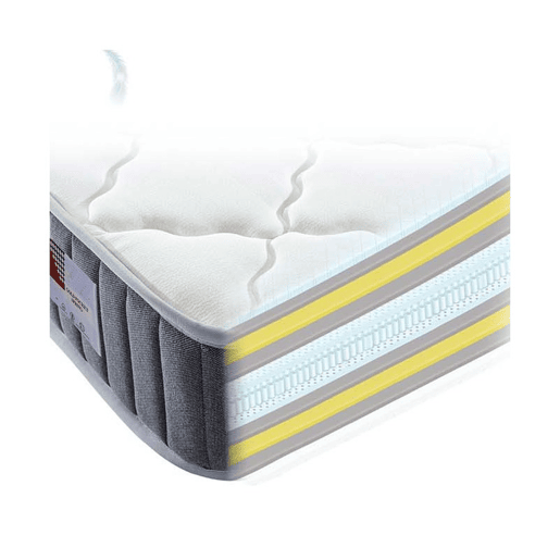 Cama dobrável vertical com colchão branco 135x200cm