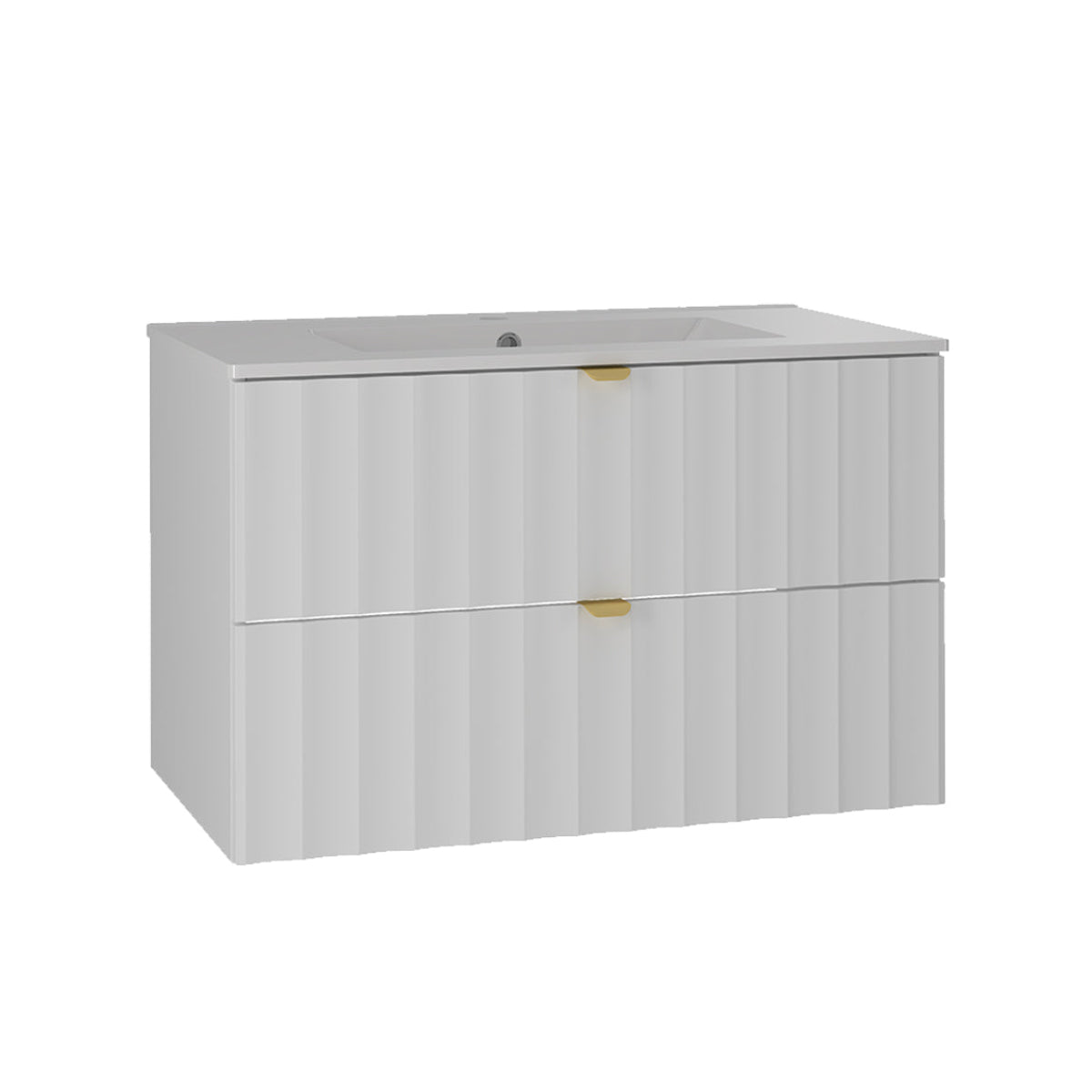 Mueble lavabo individual encastrado 80cm lexa blanco