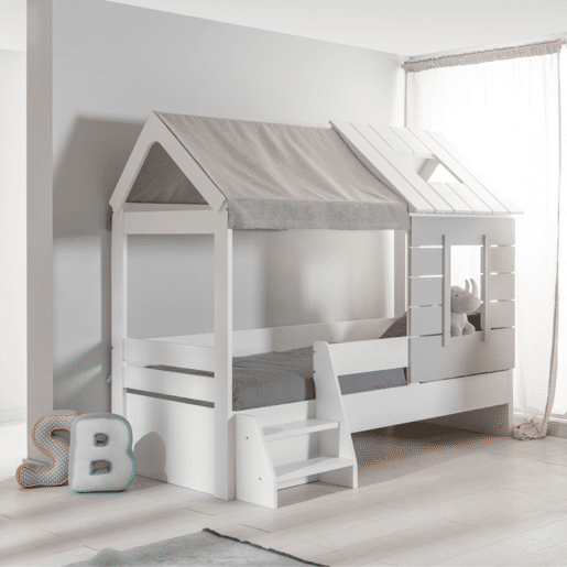 Cama casinha branca 90x200cm
