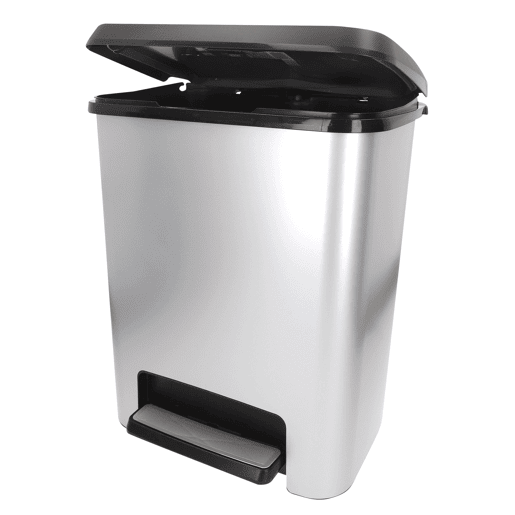 Curver Caixote do lixo Compatta 25L metalizado