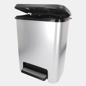 Curver Caixote do lixo Compatta 25L metalizado