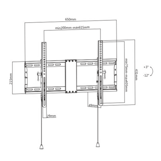 Suporte de Parede GEMBIRD WM-80T-01 37 80