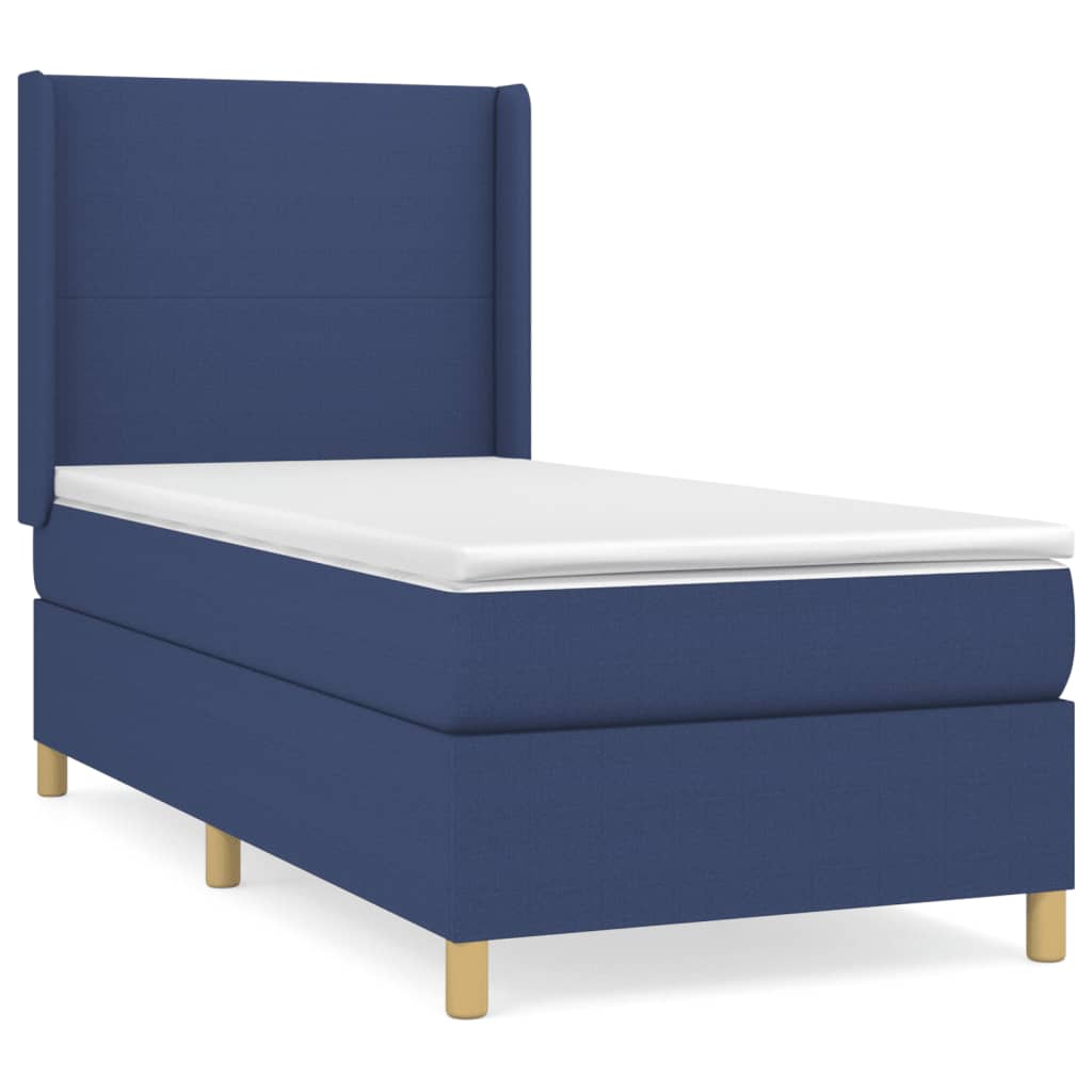 Cama box spring 90x200 Azul