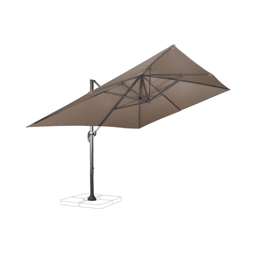 3x4m guarda-sol retangular, Wimereux, Taupe, 380x259x286 cm