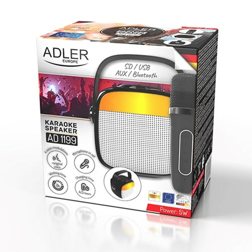 Altifalante Bluetooth Portátil Adler AD 1199b Cinzento Altifalante Bluetooth Portátil Adler AD 1199b Cinzento