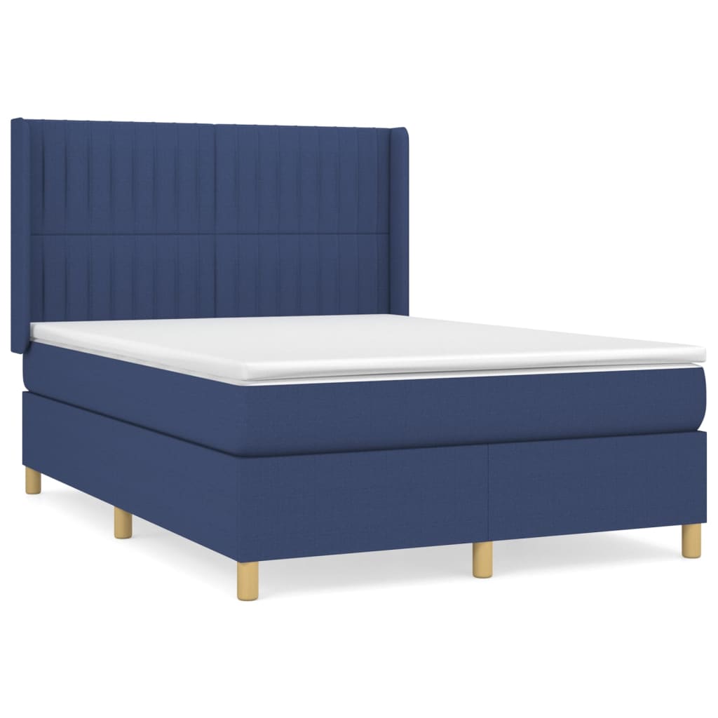 Cama box spring 140x190 Azul