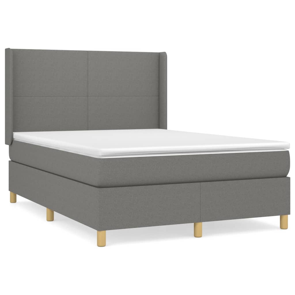 Cama box spring 140x200 Gris Oscuro