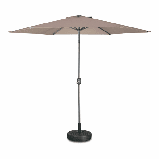 3m guarda-sol redondo, Touquet, Taupe, 294x294x243 cm
