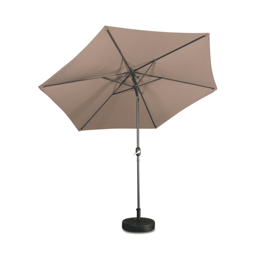 3m guarda-sol redondo, Touquet, Taupe, 294x294x243 cm