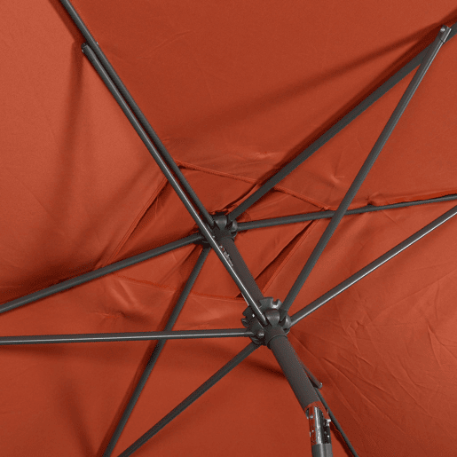 2x3m guarda-sol rectangular, multiposicional, Touquet, Terracota, 300x198x243 cm
