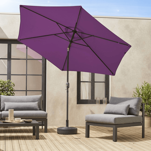 3m guarda-sol redondo, Touquet, Roxo, 294x294x243 cm