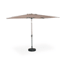 2x3m guarda-sol rectangular, multiposicional, Touquet, Taupe, 300x198x243 cm