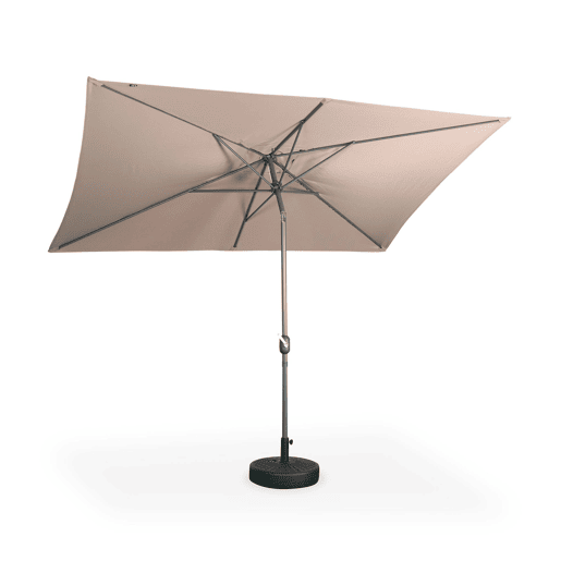 2x3m guarda-sol rectangular, multiposicional, Touquet, Taupe, 300x198x243 cm