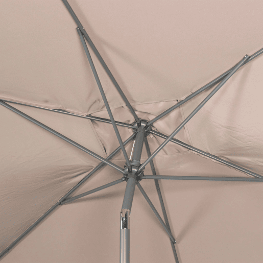 2x3m guarda-sol rectangular, multiposicional, Touquet, Taupe, 300x198x243 cm
