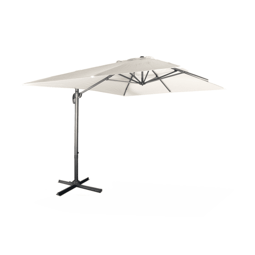 3x4m guarda-sol retangular, Wimereux, Cru, 380x259x286 cm