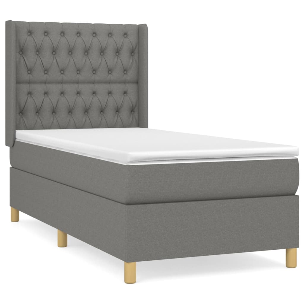 Cama box spring 90x200 Gris Oscuro
