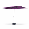 2x3m guarda-sol rectangular, multiposicional, Touquet, Roxo, 300x198x243 cm