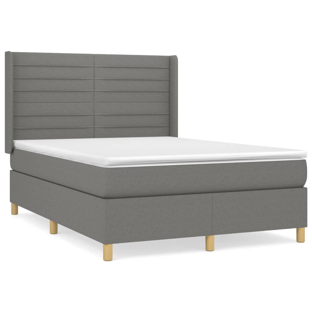 Cama box spring 140x200 Gris Oscuro
