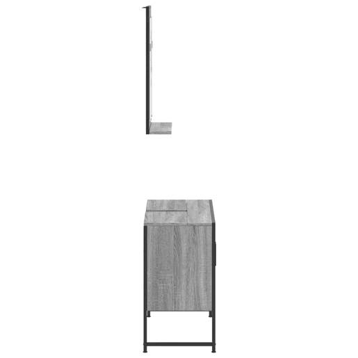 vidaXL 2 pcs conj. móveis casa de banho derivados madeira cinza sonoma