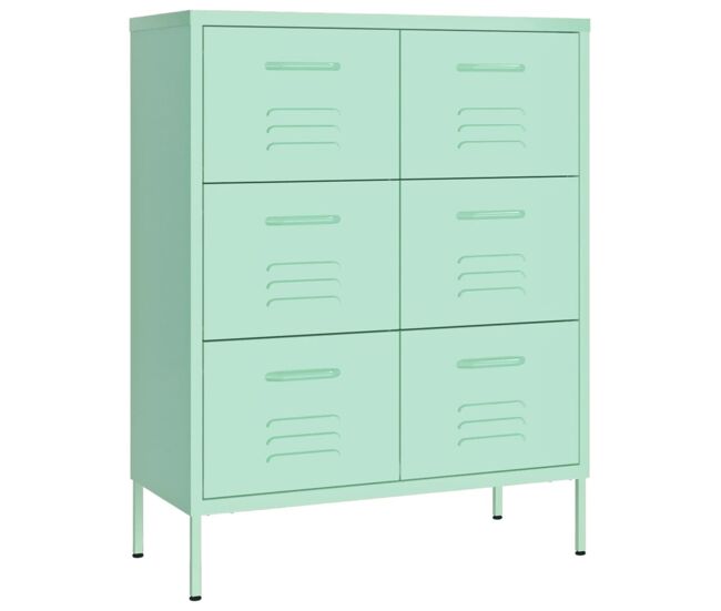 Vidaxl armario de almacenamiento acero mint 80x35x101,5 cm