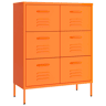 vidaXL Armário com gavetas aço 80x35x101,5 cm laranja