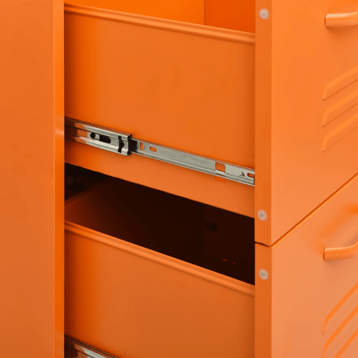 vidaXL Armário com gavetas aço 80x35x101,5 cm laranja