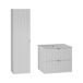Conjunto de muebles con lavabo individual encastrado y columna Lexa 60 Conjunto de muebles con lavabo individual encastrado y columna Lexa 60 Blanco